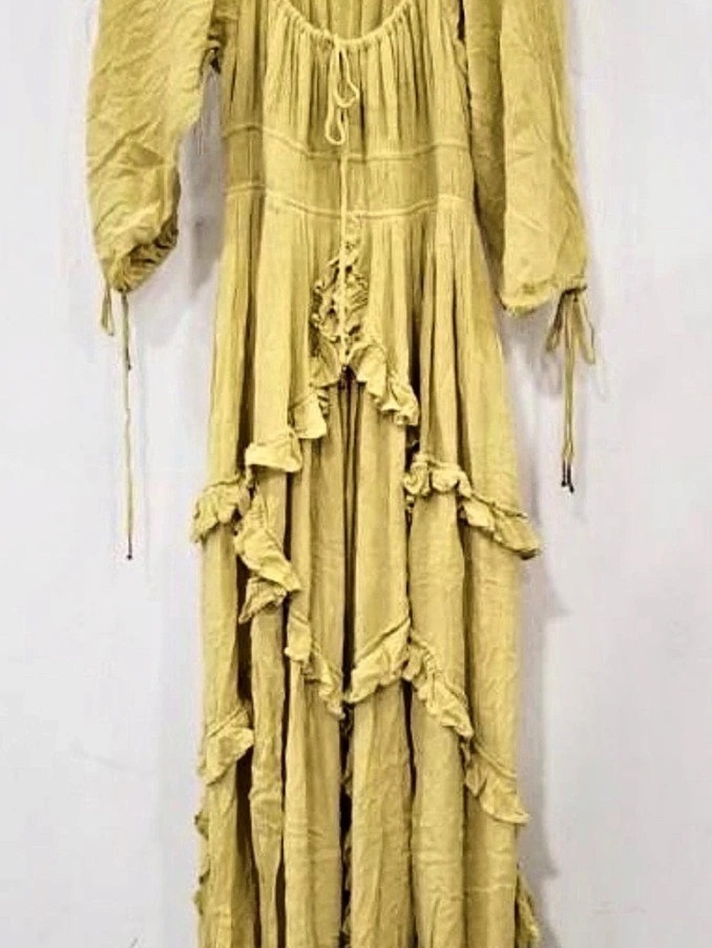 Free People Maxi Dress in Yellow Size Small Like New